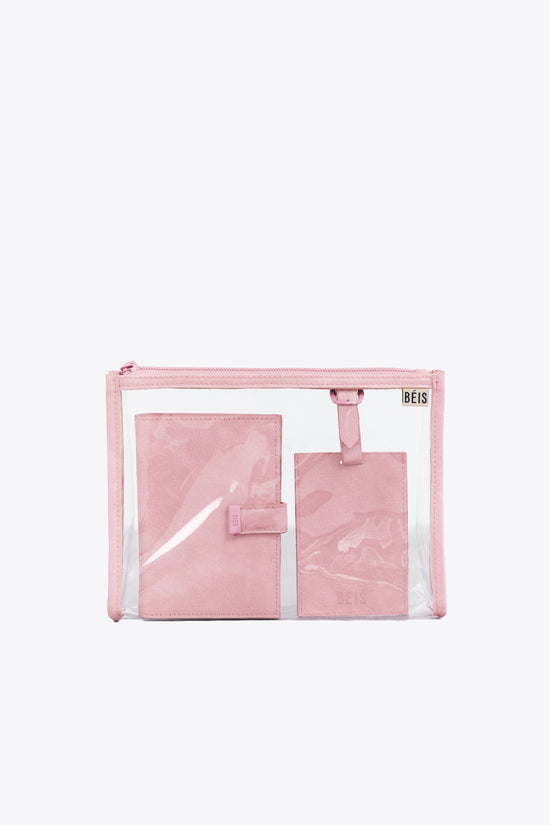 Le set de pochettes à cosmétiques en Rose Atlas