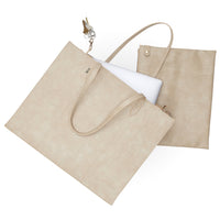 Béis 'The Work Tote' in Beige - Small Work Bag for Women & Laptop Bag