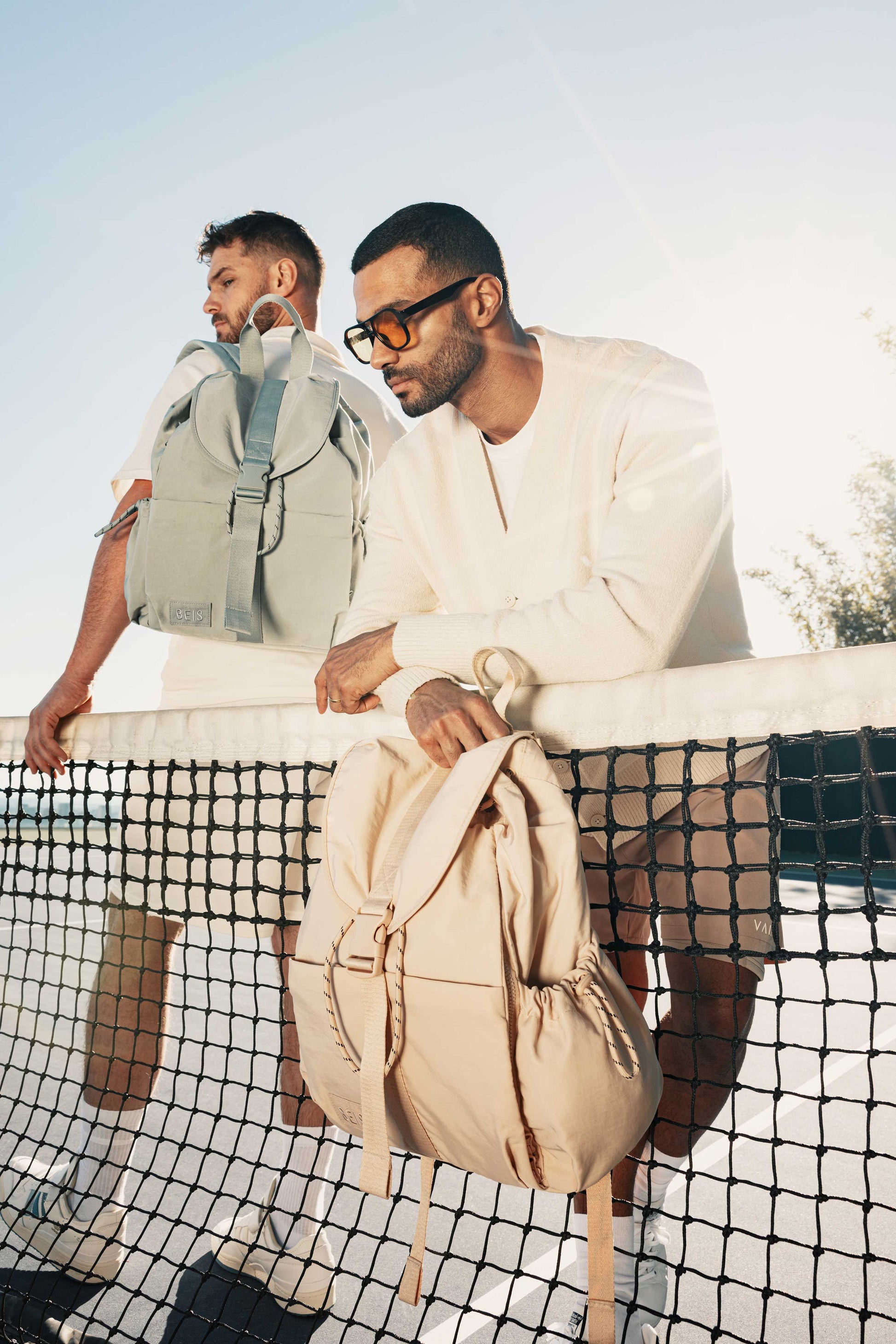 The Sport Backpack in Beige - Chic Tennis Inspired Backpack