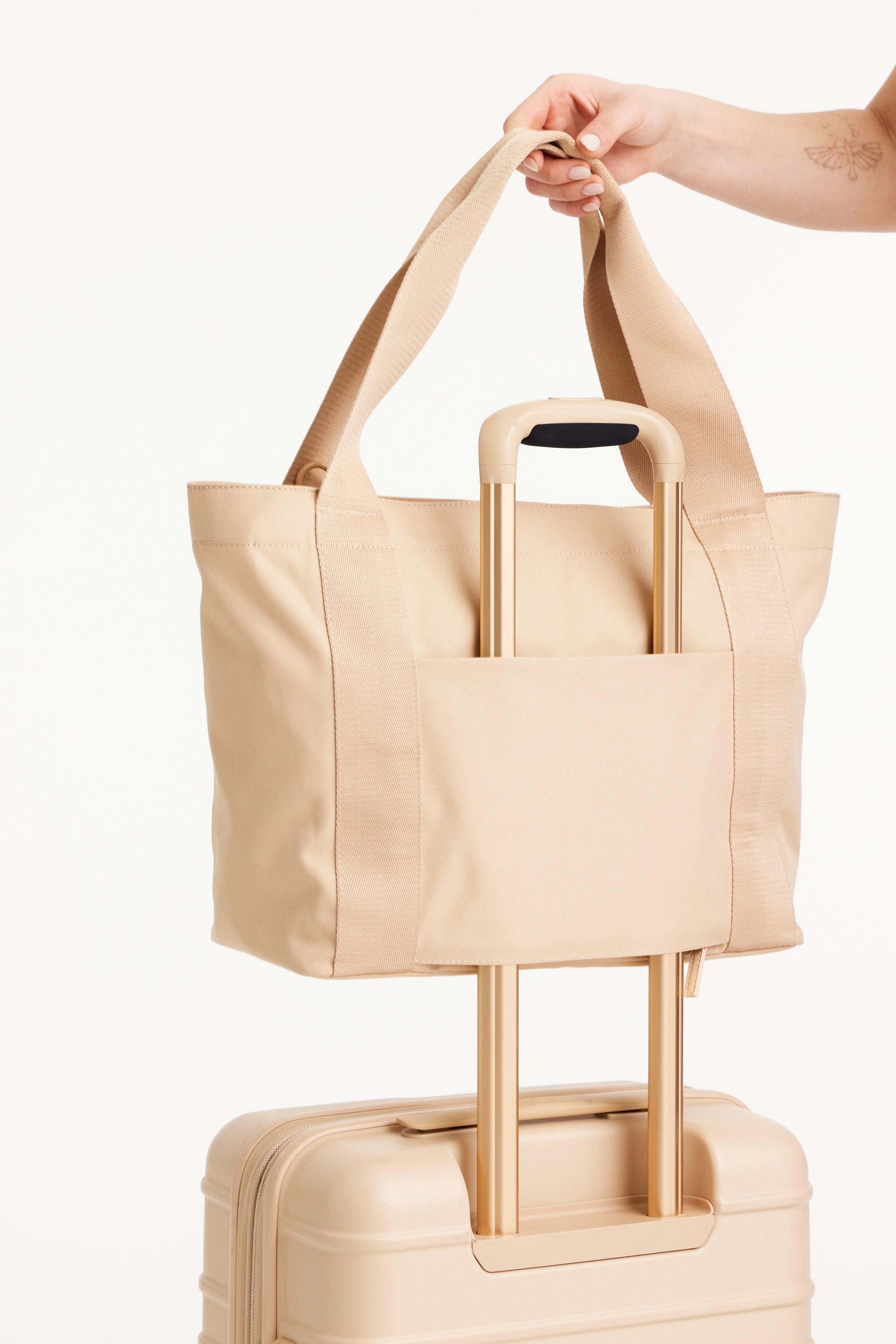 Beige discount tote purse