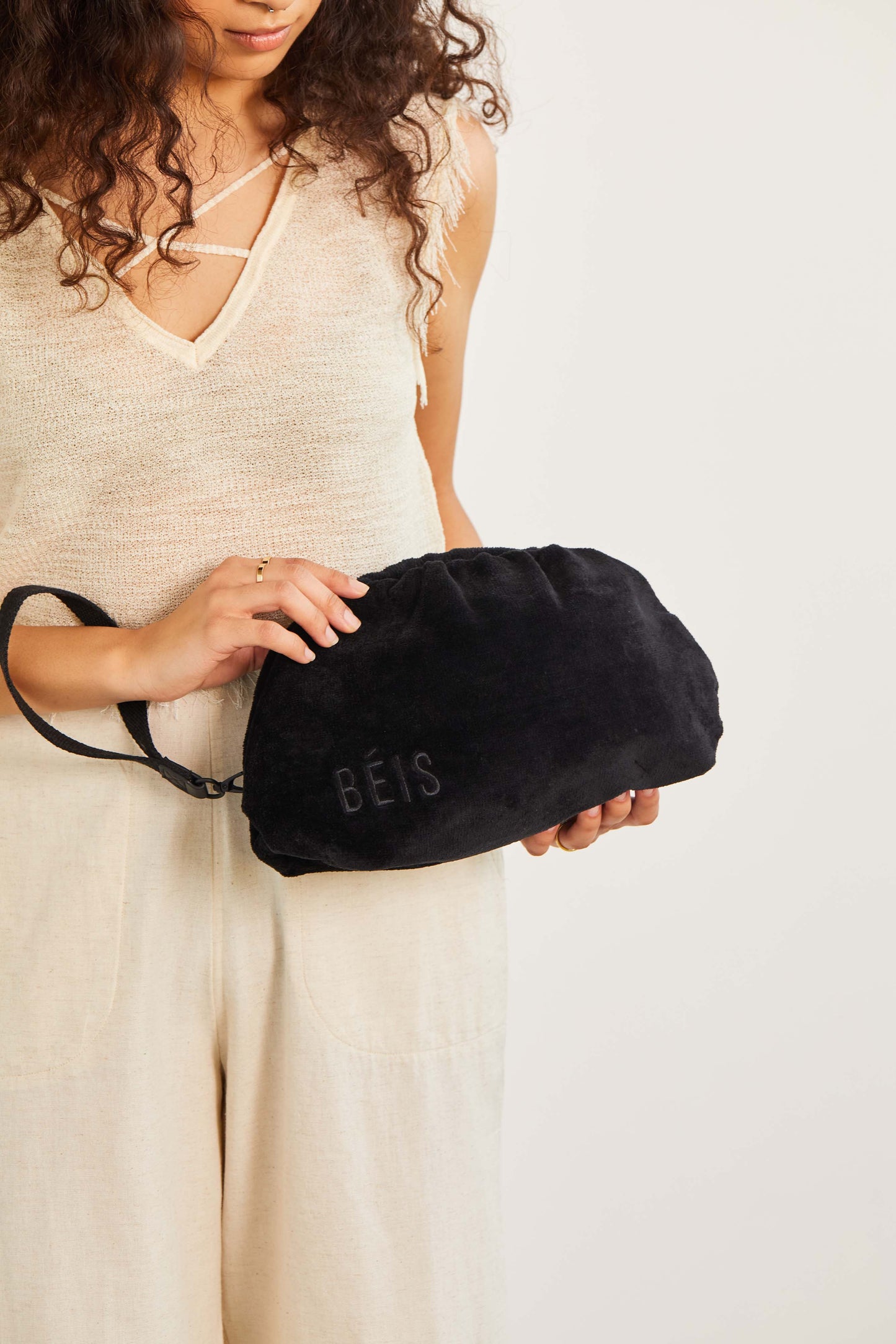 The Terry Cosmetic Clutch in Black