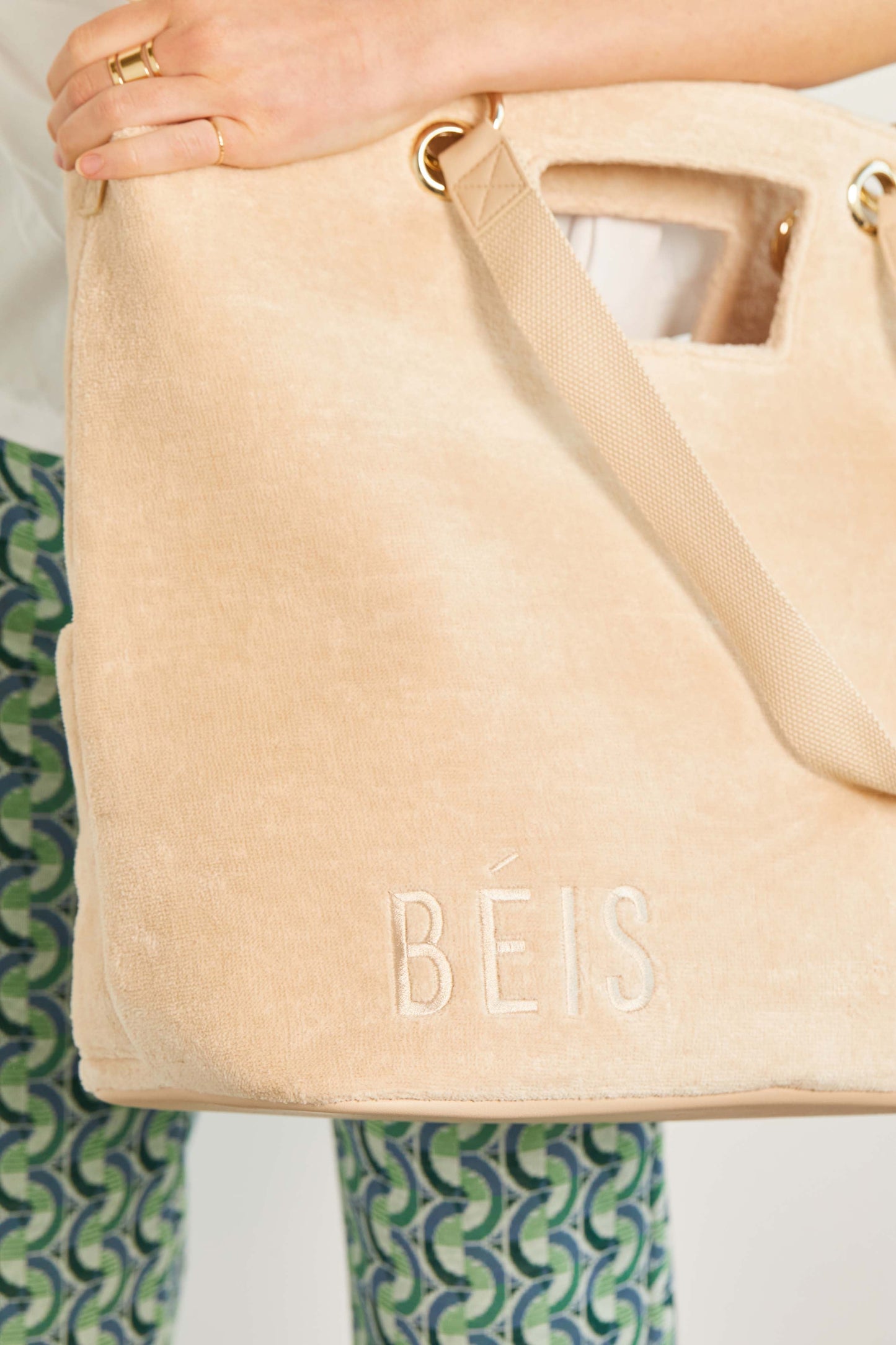 The Terry Tote in Beige