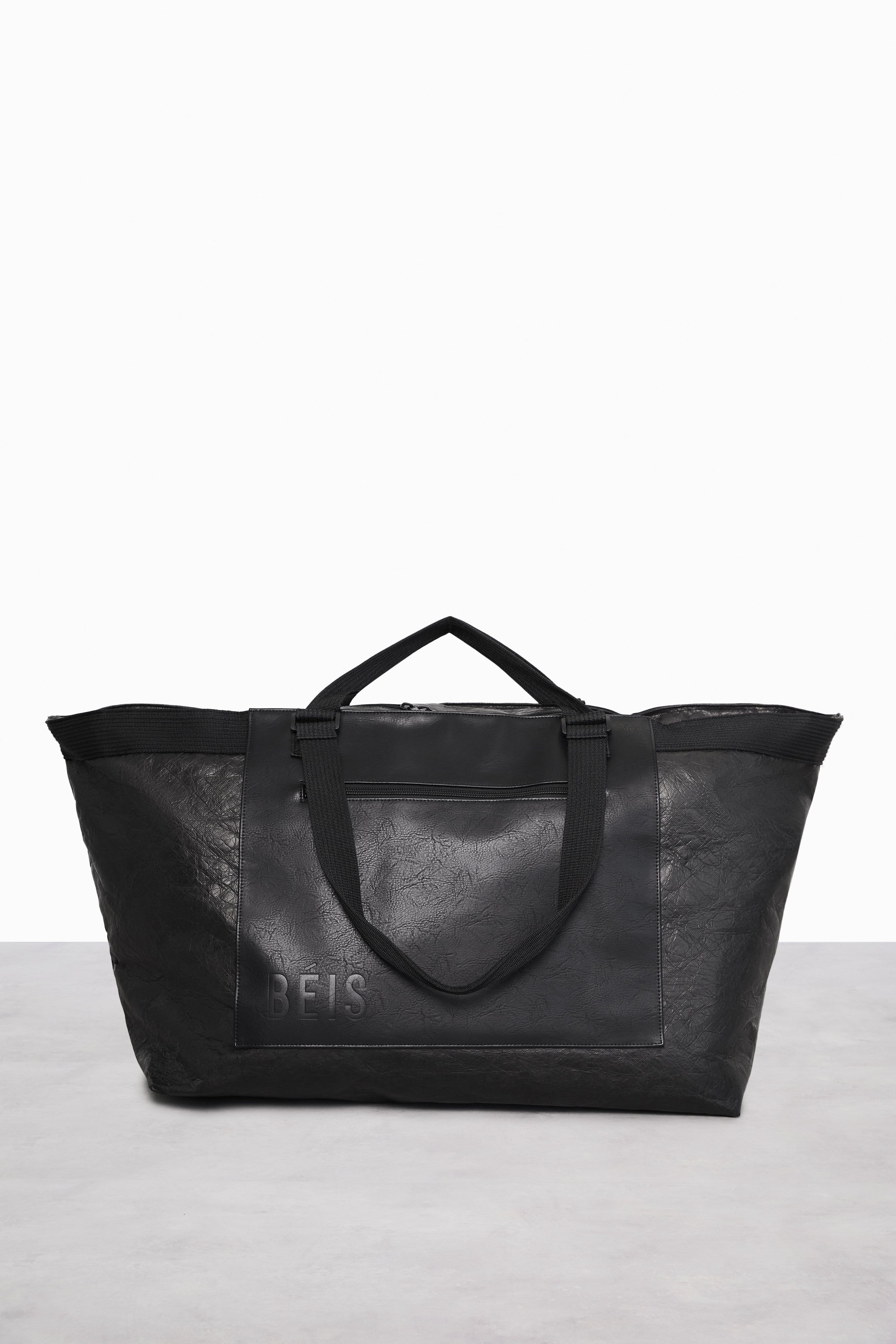 Extra large black leather on sale tote