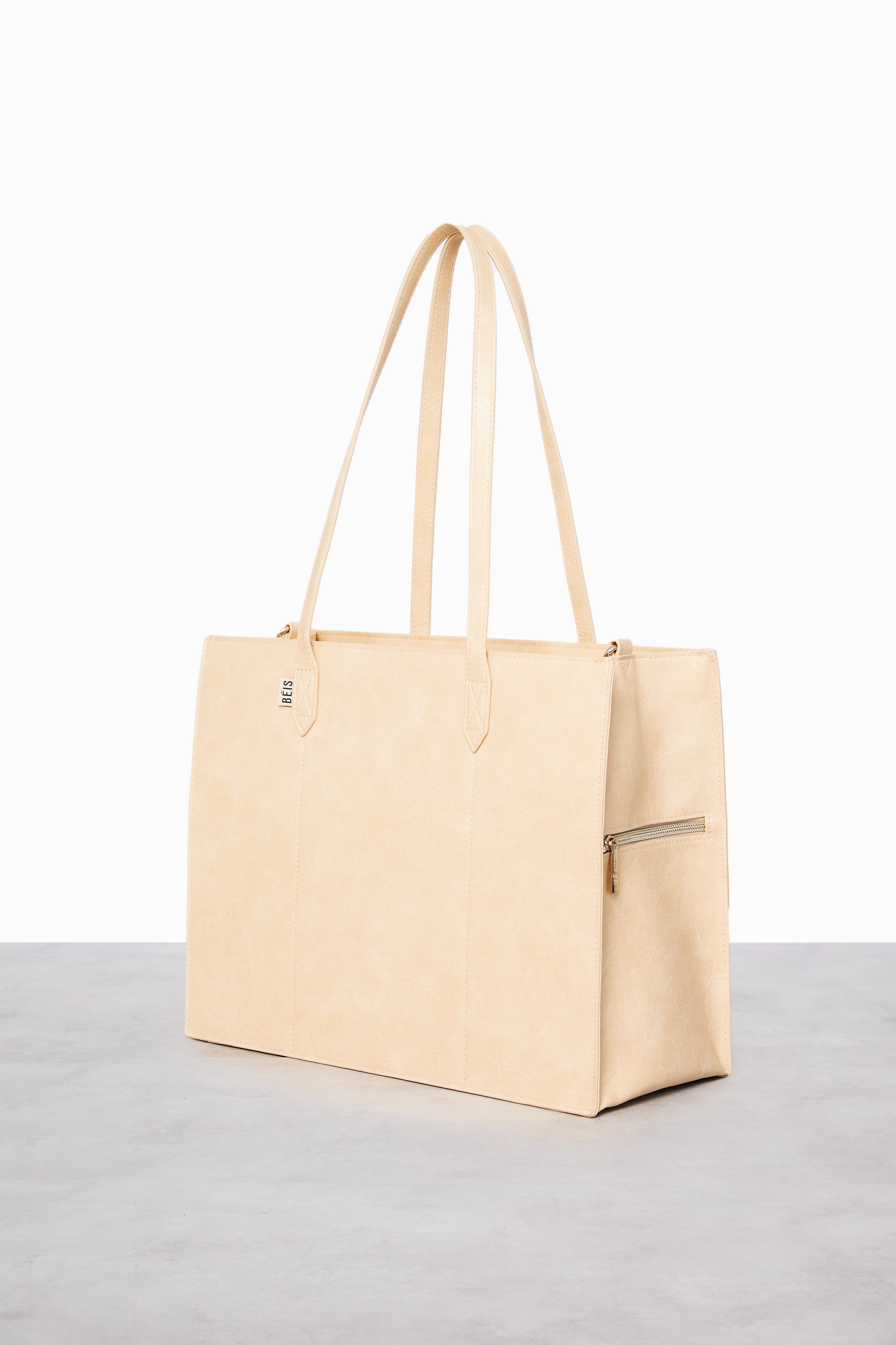 Active Lifestyle' Cream & Green Canvas Tote Bag