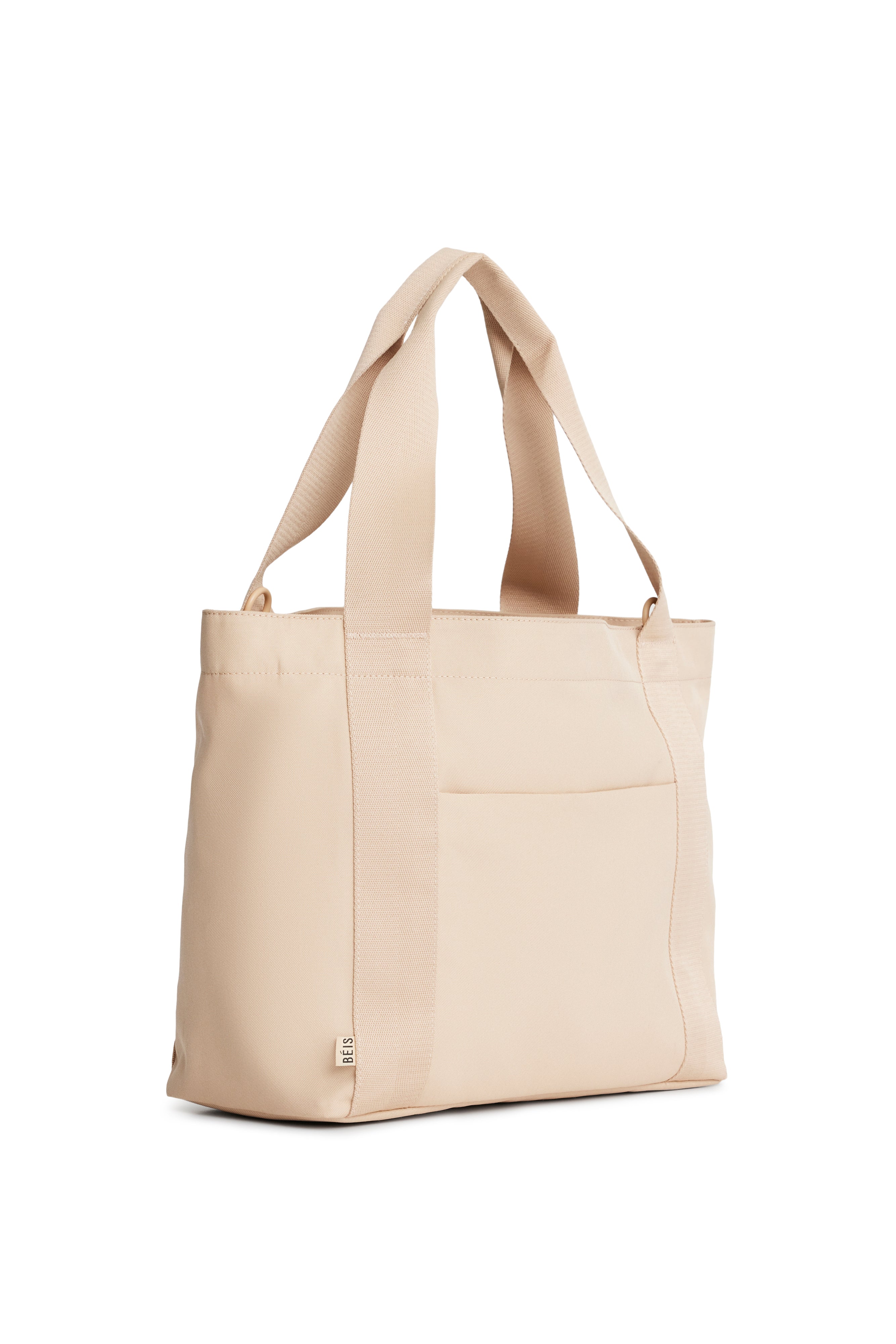 B is The BEISICS Tote in Beige Large Beige Tote Bag With Zipper