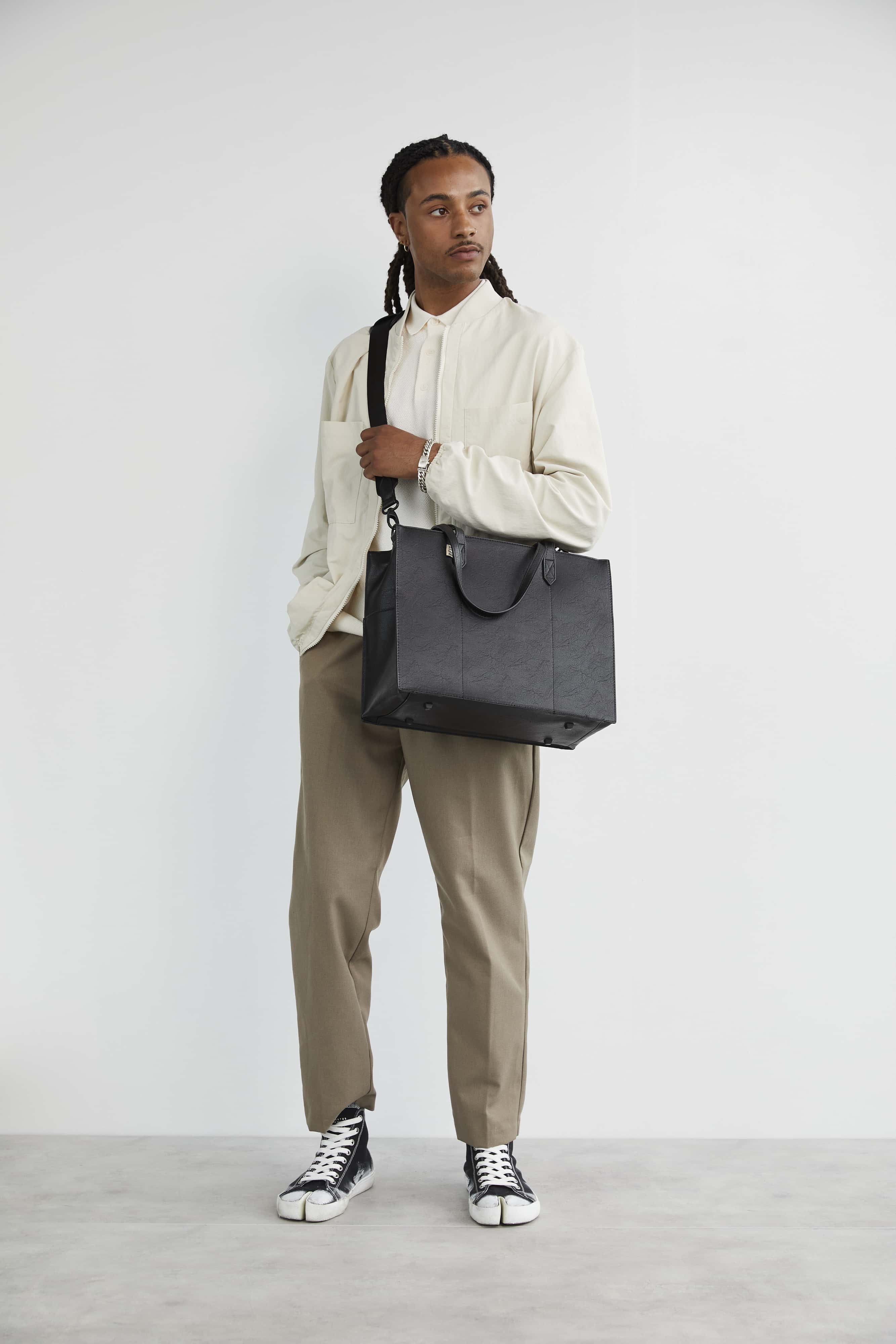 Béis 'The Work Tote' in Plaid - Small Work Bag & Laptop Bag