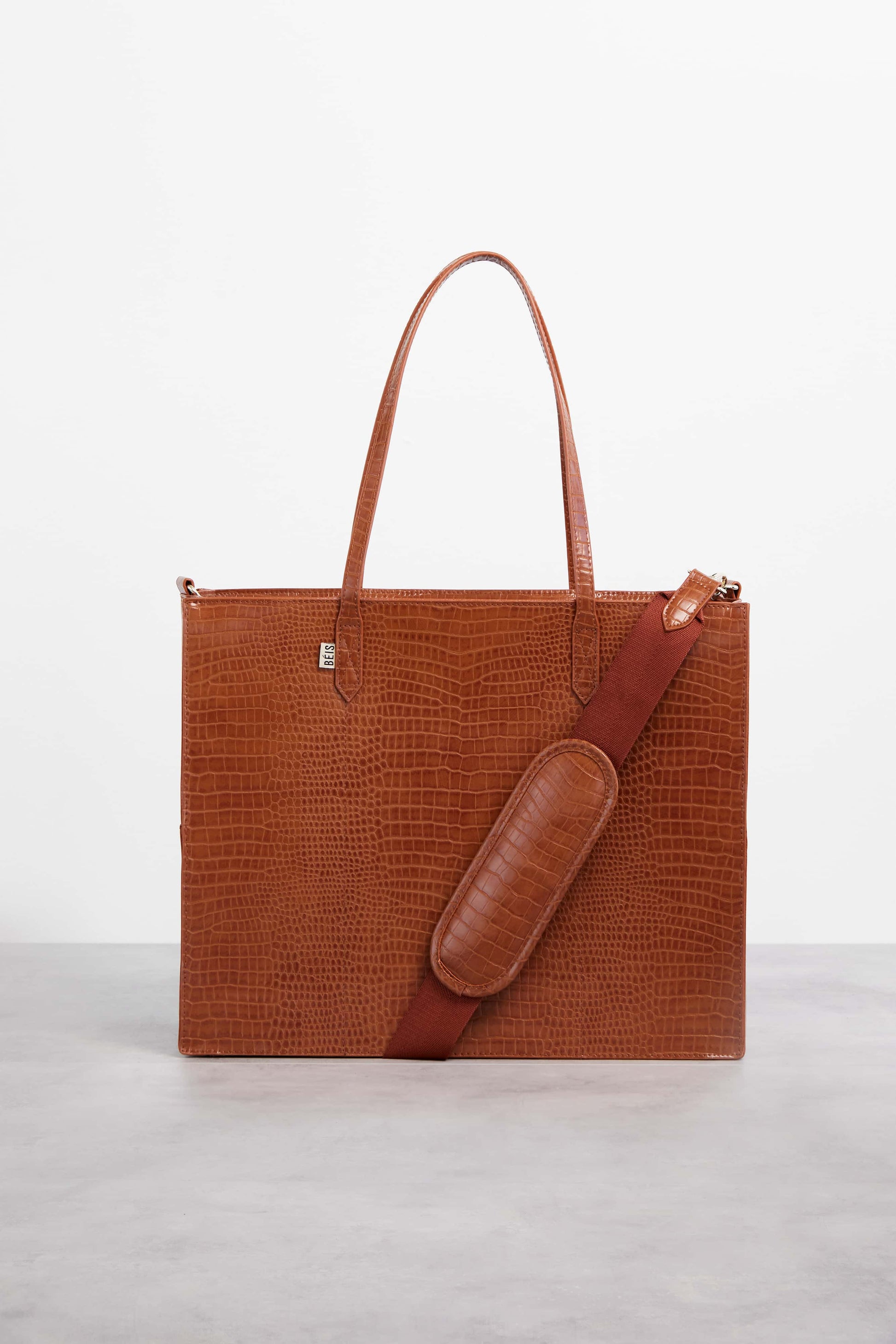 Clare V. Simple Perforated Leather Tote