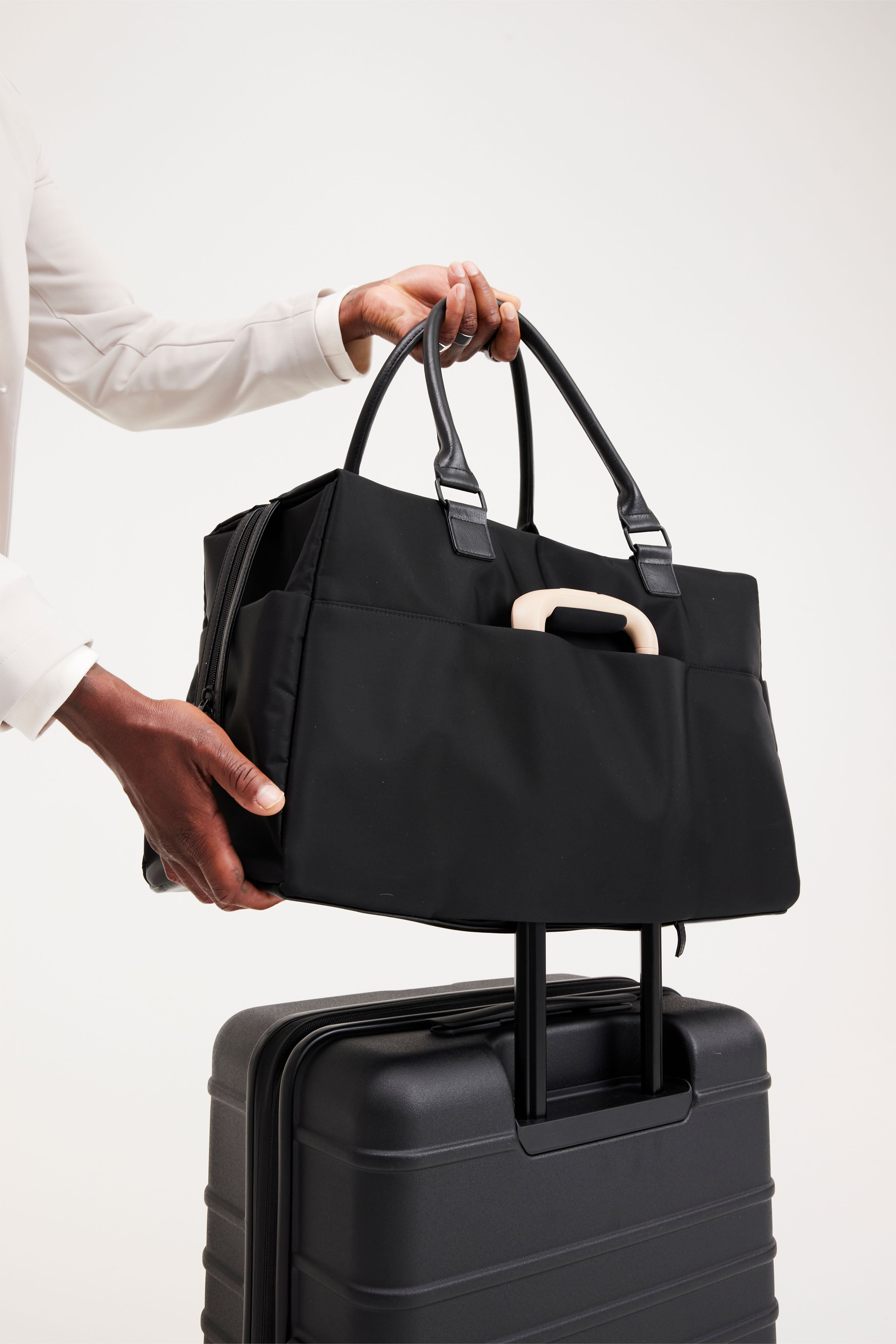 Pink Small Luggage Bag Side And Front View Isolated On White Stock Photo -  Download Image Now - iStock